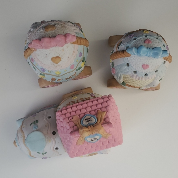 Vintage Easter Train Ceramic Porcelain Centerpiece “Be My Bunny Love” Pastel - Picture 15 of 15